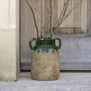 Grand Illusions Terracotta Vase Green